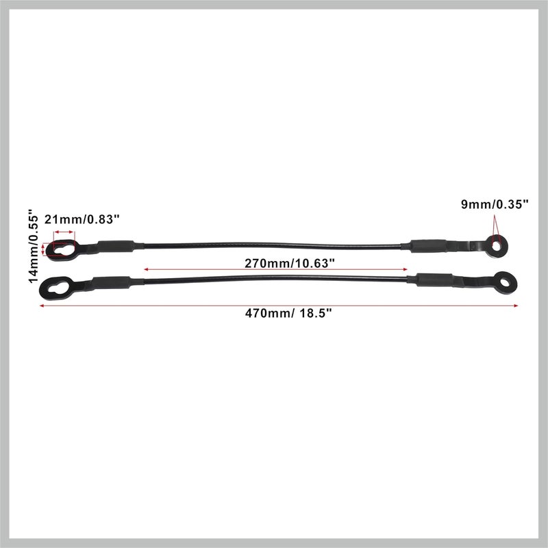 RATCHROLL Pair Rear Tailgate Cables Lift Gate Support Straps Pickup for Chevy S10 1994-1998 2000-2004 38534 15683449 Replacement Car Parts - Image 4